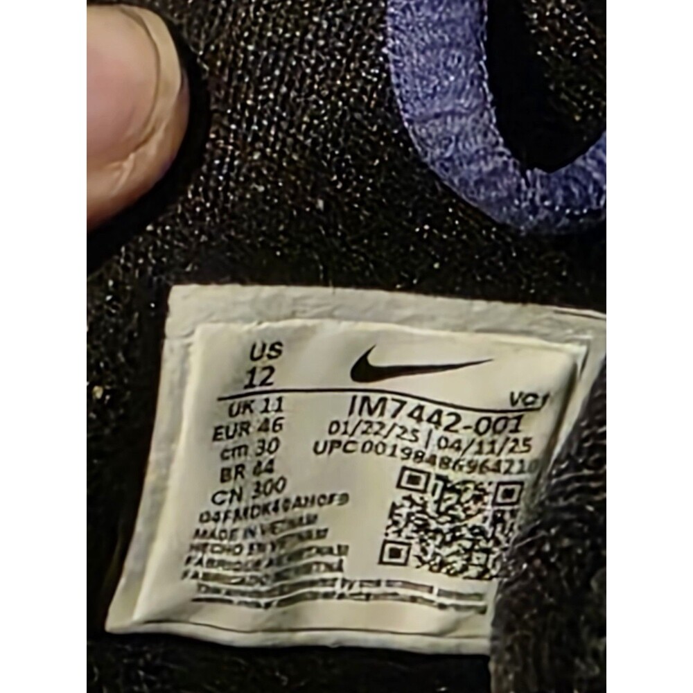 Nike Book 1 Night Black Multi Color IM7442-001 Men Size 12 No Box Fast Shipping - Picture 6 of 9